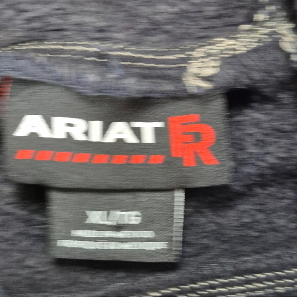 Ariat FR Hoodie Mens XL Navy Blue Polartec Flame Resistant CAT 2 Workwear - Picture 3 of 11